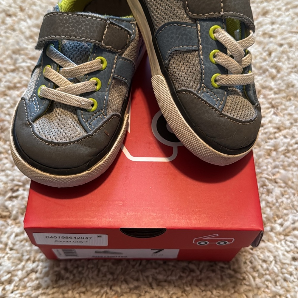 See Kai Run Gray and Blue Kids Sneakers